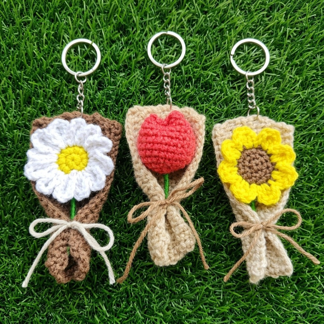 Bloom Box - Gift Crochet Basket Bouquet