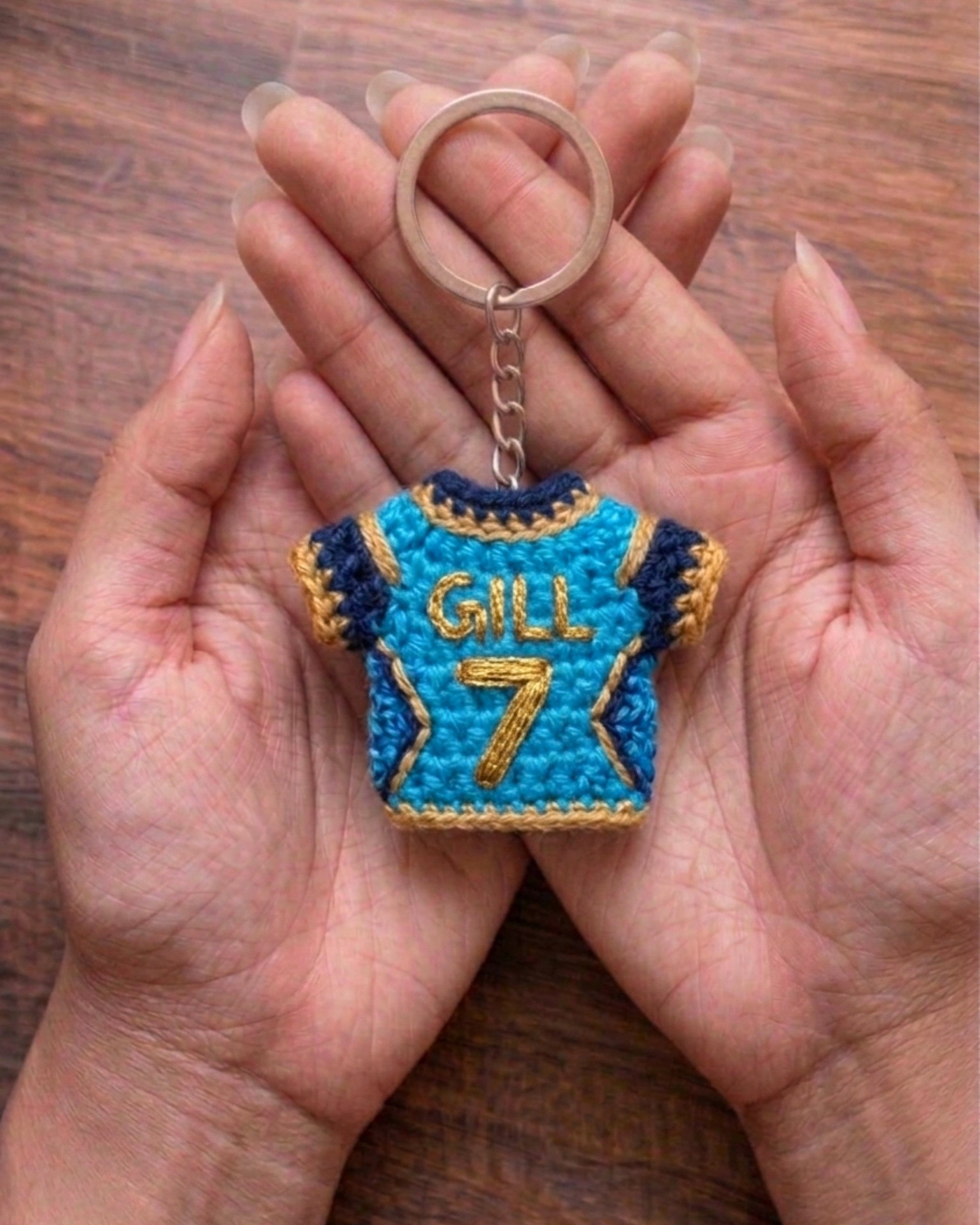 GameDay Charms - Gujarat Titans Crochet Jersey Keychain
