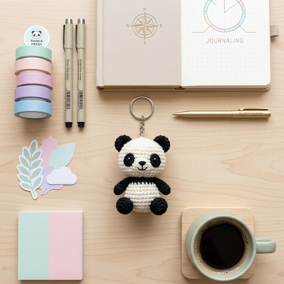 PandaPals – Handmade Crochet Panda Keychain