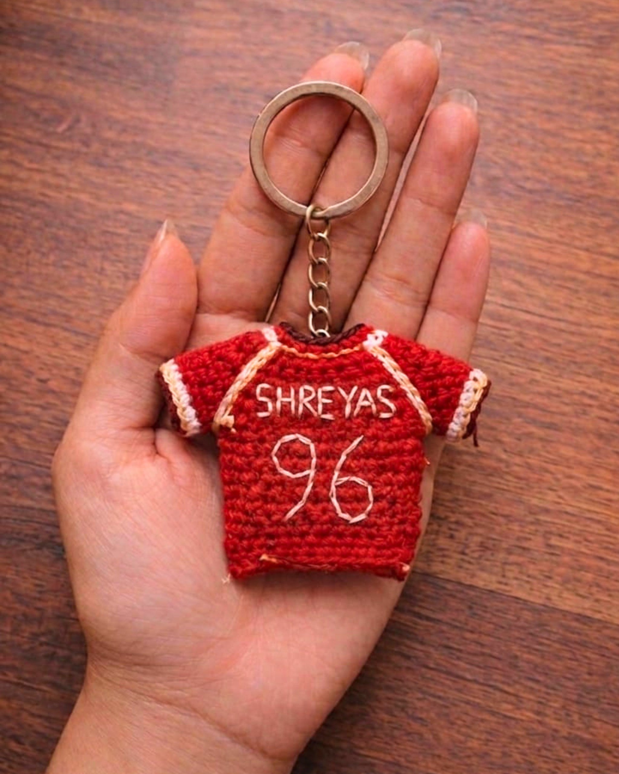 GameDay Charms - Punjab Kings Crochet Jersey Keychain