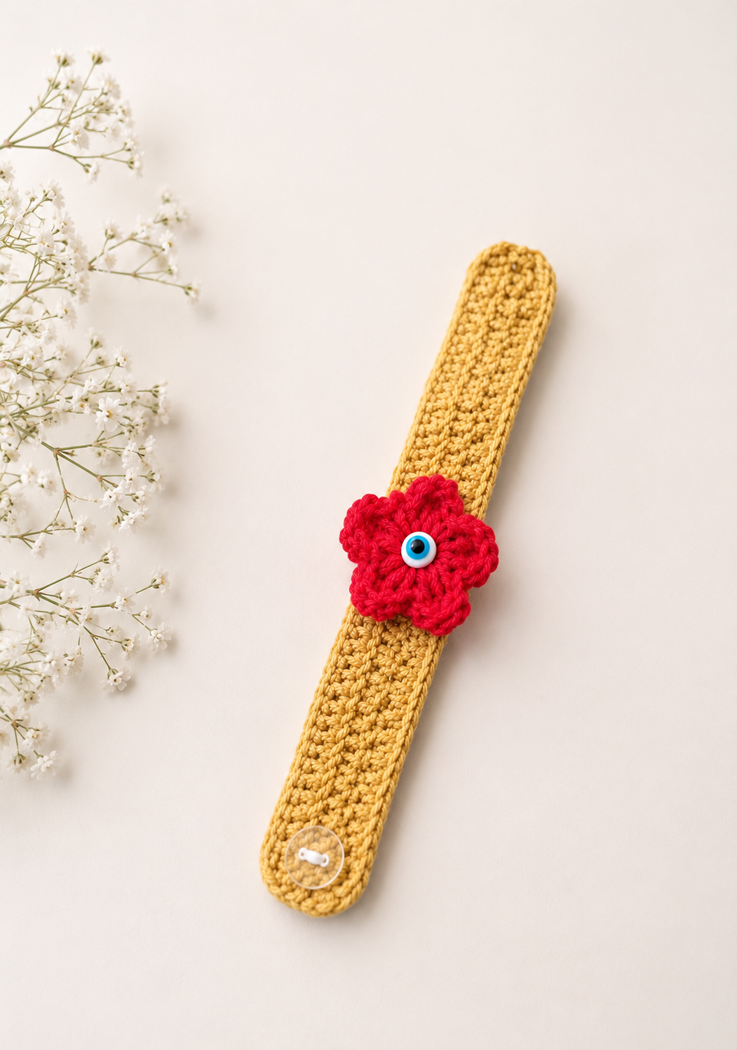 Handmade Crochet Flower Rakhi