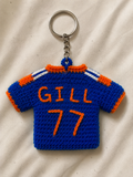 GameDay Charms – Team India Crochet Jersey Keyring – Gill 77