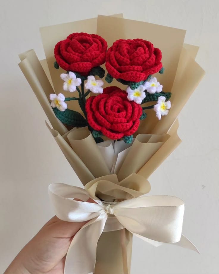 Crochet flower bouquet