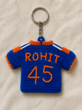 GameDay Charms – Team India Crochet Jersey Keyring – Rohit 45