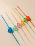 Handmade Crochet Rakhi – Soft, Reusable & Eco-Friendly (set of 6) Random colors
