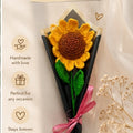 Handmade Crochet Sunflower Bouquet – Forever Bloom Gift | Single Sunflower Bouquet