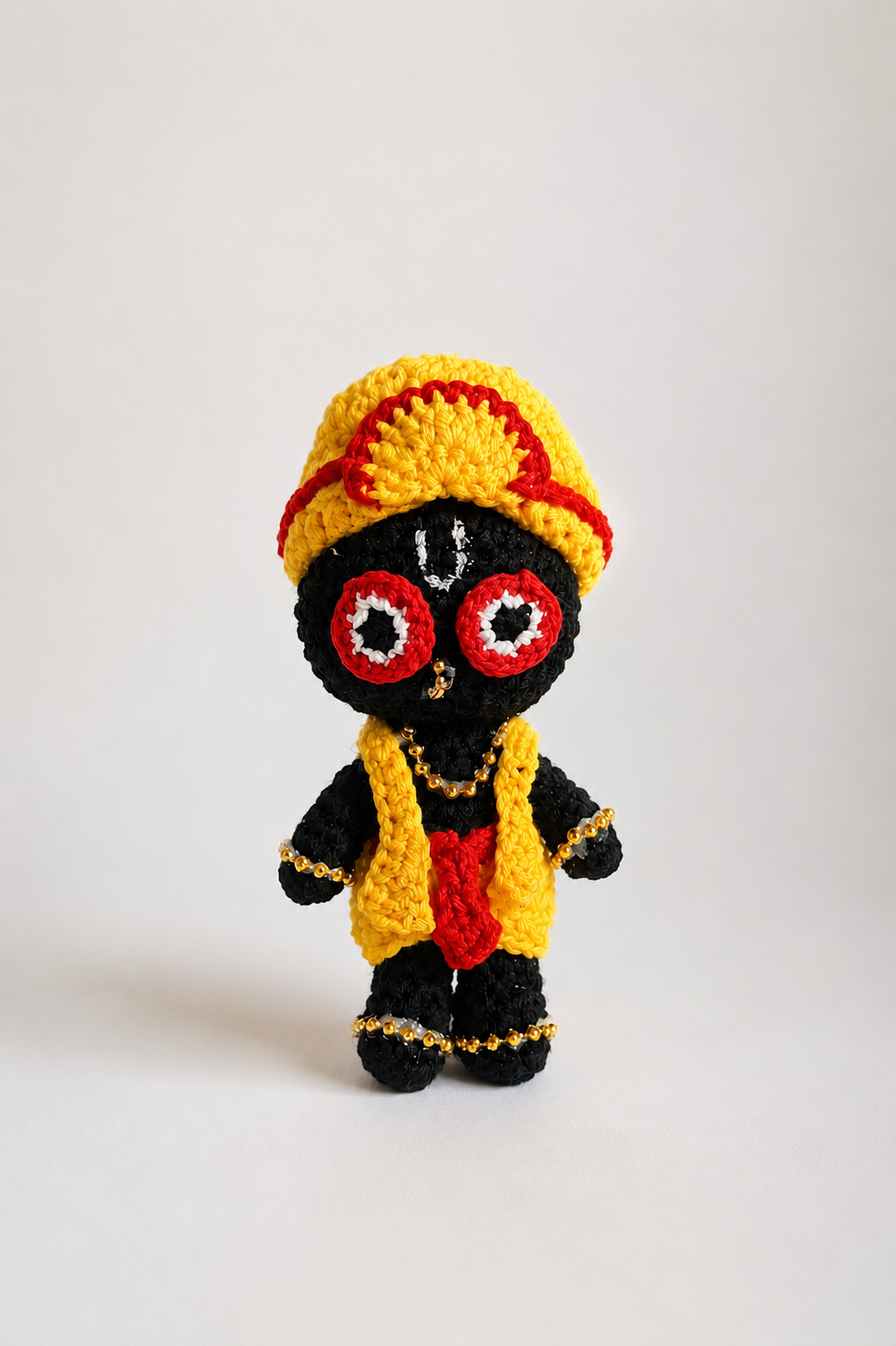 Handmade Crochet Lord Jagannath Doll | Premium Amigurumi Spiritual Gift