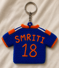 GameDay Charms – Team India Crochet Jersey Keyring – Smriti 18