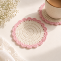 Handmade Crochet Flower Coaster Set ☕🌼(Set of 6)