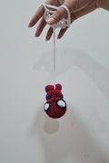 🕷️ Spider-Man Crochet Car Hanging | Handmade Rear View Mirror Charm